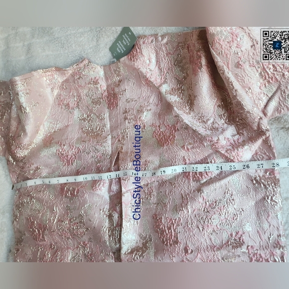 H&M Ramadan Modest Collection Brocade Kaftan Dress Light Pink sz M NWT - Picture 5 of 16